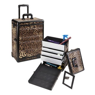 Seya Professional Leopard Rolling Makeup Case