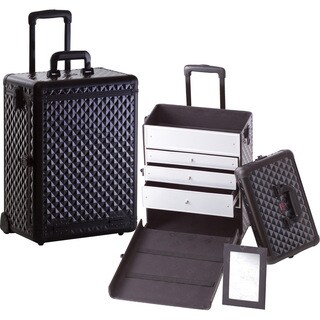 Seya Professional Black Diamond Rolling Makeup Case