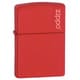 Zippo Red Matte 233ZL Lighter with Logo