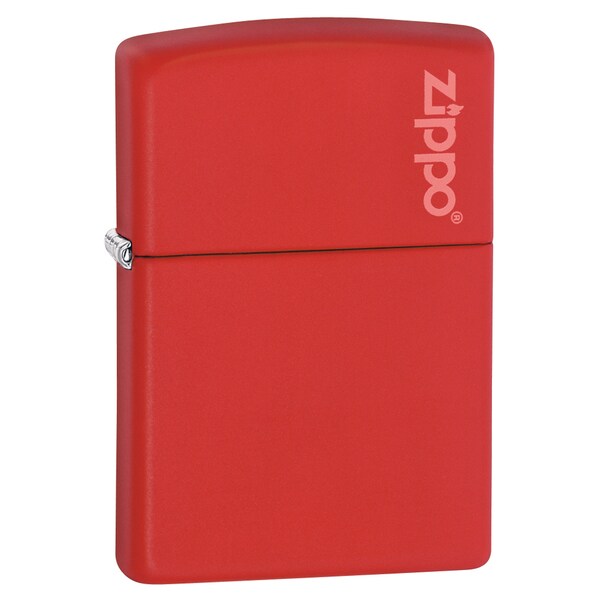 Zippo Red Matte 233ZL Lighter with Logo
