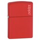Zippo Red Matte 233ZL Lighter with Logo