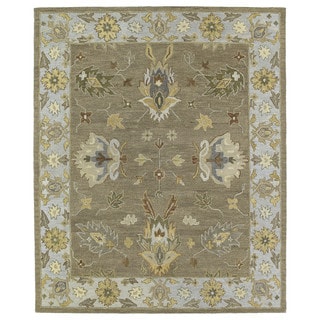 Low Price Felicity Casual Khaki Hand Tufted Wool Rug (9'6 x 13'0)