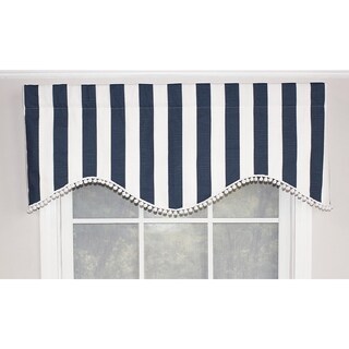 Coastal Stripe Navy Cornice Valance