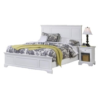 Home Styles Naples White King Bed and Night Stand