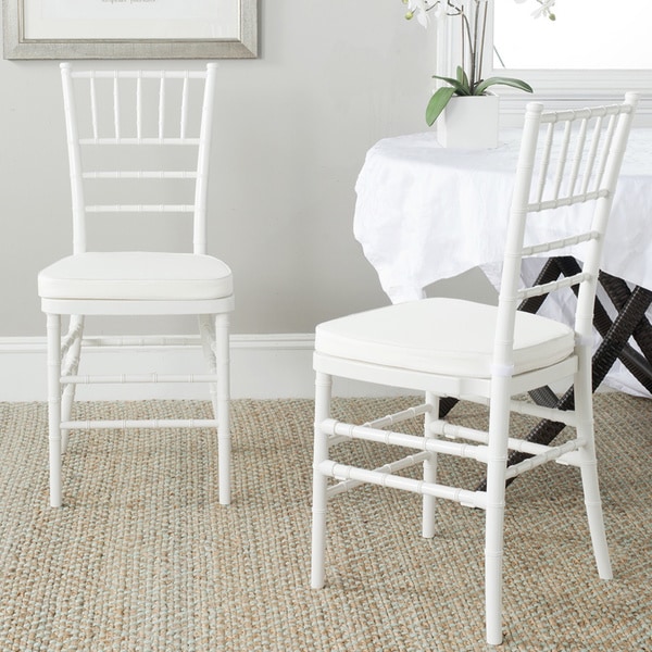 Safavieh Country Classic Dining Carly White Indoor/Outdoor Dining Chairs (Set of 2)