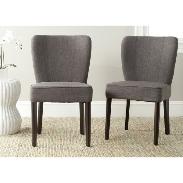 Safavieh Mid Century Modern Dining Clifford Charcoal Brown Dining Chairs (Set of 2)
