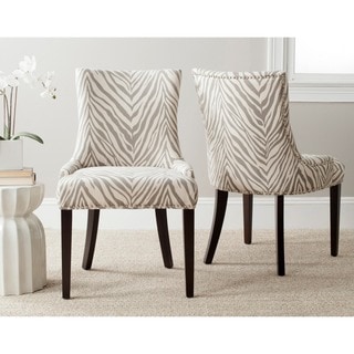 Find Cheap Price Safavieh Lester Grey Zebra Dining Chairs (Set of 2)