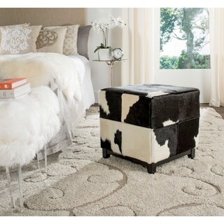 Safavieh Ricardo Grey and Ivory Ottoman
