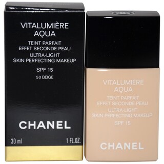 Chanel Vitalumiere Aqua Ultra-Light Beige Ambre #50 Skin Perfecting Makeup