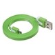 Insten 2-in-1 Green Micro USB Car Charger with USB-interface Noodle Cable Cord