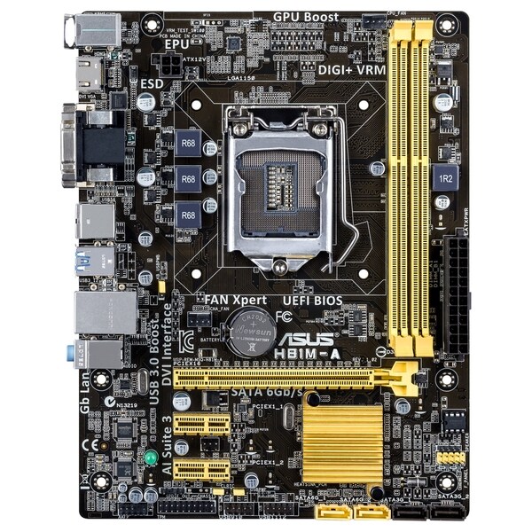 Asus H81M-A Desktop Motherboard - Intel H81 Chipset - Socket H3 LGA-1