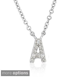Molly and Emma Sterling Silver Children's CZ Initial Necklace