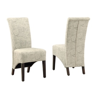 Parson Vintage French Fabric 40-inch Dining Chairs (Set of 2)