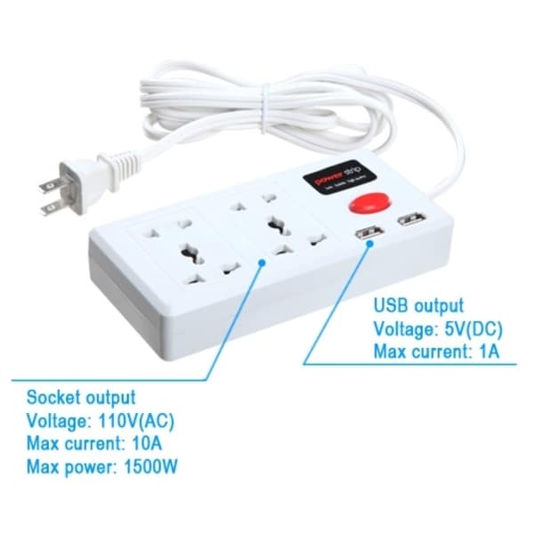 BasAcc Dual USB - Port Power Strip for Cell Phone/Tablet/MP3 Player