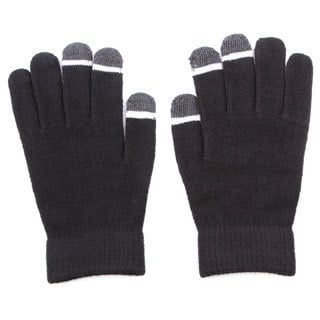 Grippem Black Micro-velvet Touch Screen Gloves-Image