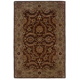 Low Price LNR Home Heritage Medium Brown/ Beige Oriental Rug (7'9 x 9'9)