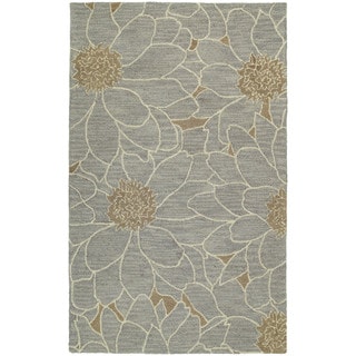 Buy Online Hand-tufted Zoe Grey Floral Wool Rug (9' x 12')
