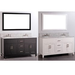 (_ _ ) Legion Furniture Mable Top 61-inch Double-sink Bathroom Vanity and Matching Mirror
