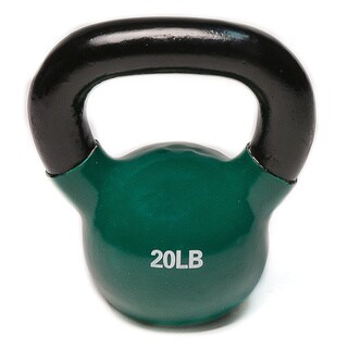 Vinyl-coated Green 20-pound Kettlebell-Image