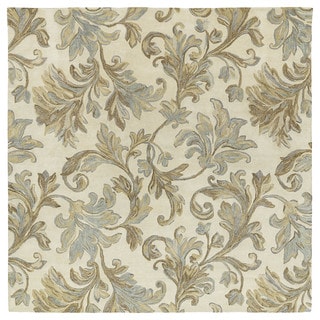 (^.^)/  Euphoria Sand Tufted Wool Rug (8'0 x 8'0)