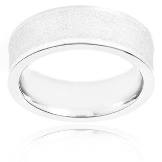 Men's Crucible Stainless Steel Sandblasted Comfort-fit Ring-Image