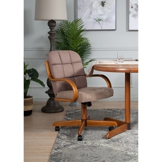 Casual Dining Cushion Swivel and Tilt Rolling Caster Chair