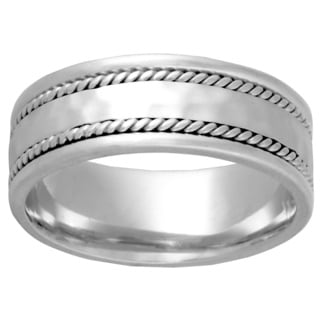 Click to Enlarge for 14k White Gold Double Twist Comfort-fit Wedding Band 14k White Gold Double Twist Comfort-fit Wedding Band-Image