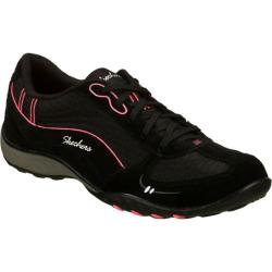 Women's Skechers Relaxed Fit Breathe Easy Just Relax Black/Pink-Image