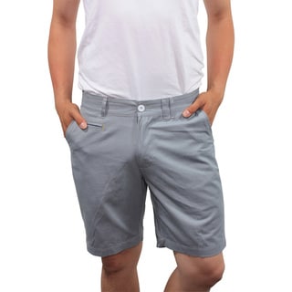 Something Strong Men's Slim Fit Light Grey Shorts-Image