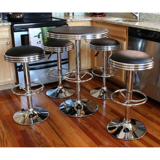 AmeriHome Black 5-piece Soda Fountain Style Bar Set
