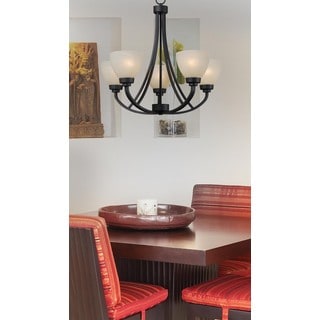 Rouen 5-light Black Chandelier