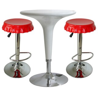 AmeriHome Red/ White 3-piece Soda Cap Bar Set