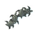 Handcrafted Recycled Steel Drum Swimming Sea Turtles Wall Art (Haiti)