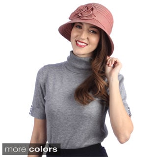 Swan Women's All-Year-Round Denim Ribbon Packable Hat-Image