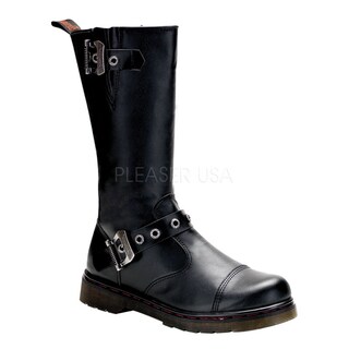 Demonia Men's 'Disorder-304' Black Mid-calf Motorcycle Boots