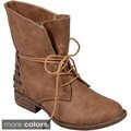 Journee Collection Women's 'Trust' Lace-Up Studded Ankle Boots