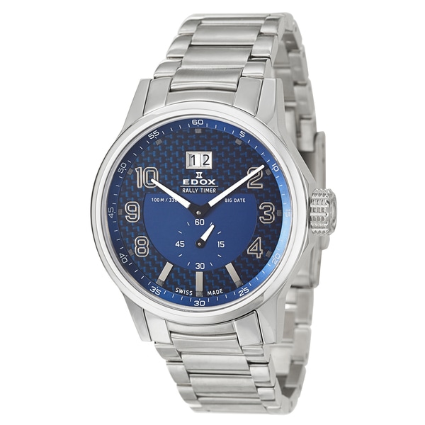 Edox Men's 'WRC' Stainless Steel Swiss Quartz Watch