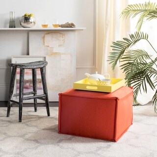 Safavieh Elaine Burnt Orange Ottoman