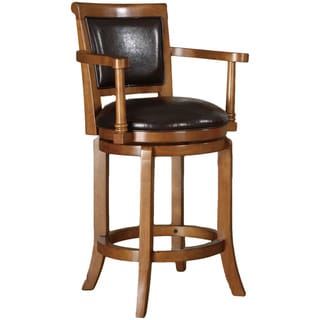 For sale Manchester 24-inch High Swivel Counter Stool in Classic Oak Finish