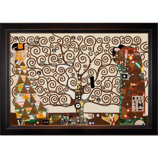 Low Price Gustav Klimt 'The Tree of Life, Stoclet Frieze' Hand Painted Framed Canvas Art