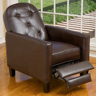 Buy Online Christopher Knight Home Johnstown Brown Leather Recliner