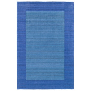 Price Aquify Borders Hand-Tufted Ice Blue Wool Rug (9'6 x 13'0)