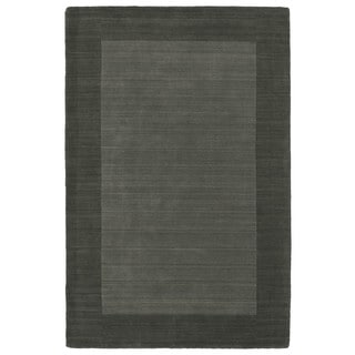 Best Shopping Borders Hand-Tufted Grey Wool Rug (9'6 x 13'0)
