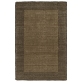 For sale Borders Hand-Tufted Chocolate Wool Rug (9'6 x 13'0)