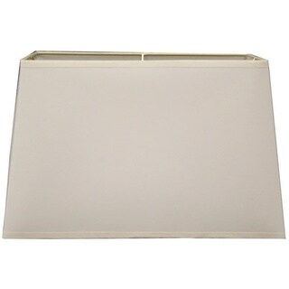 White Hardback Square Cut Fabric Shade