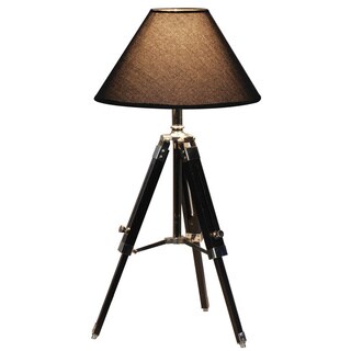 Black and Navy Tripod Table Lamp