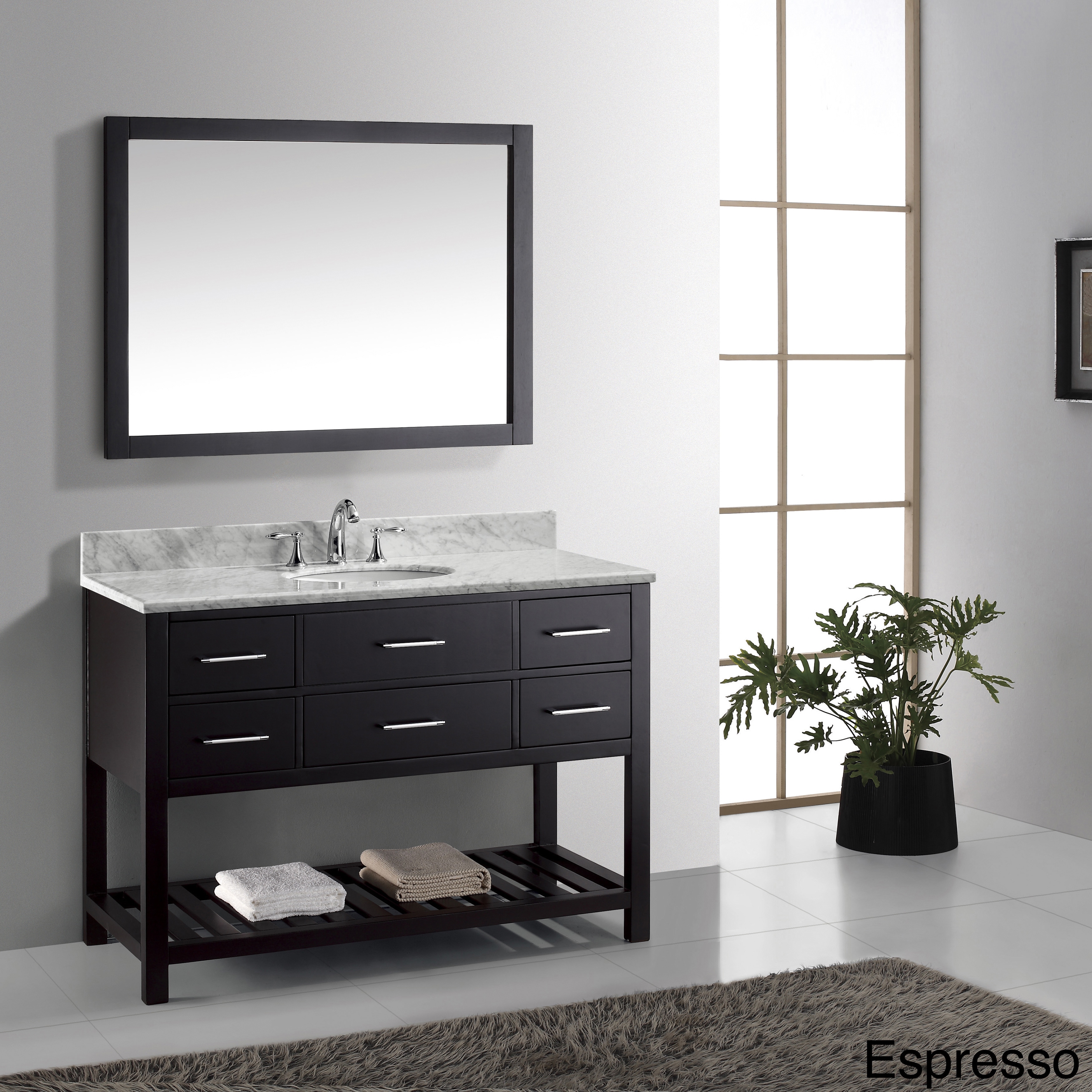 Virtu USA Caroline Estate 48Inch Single Sink Bathroom Vanity Set