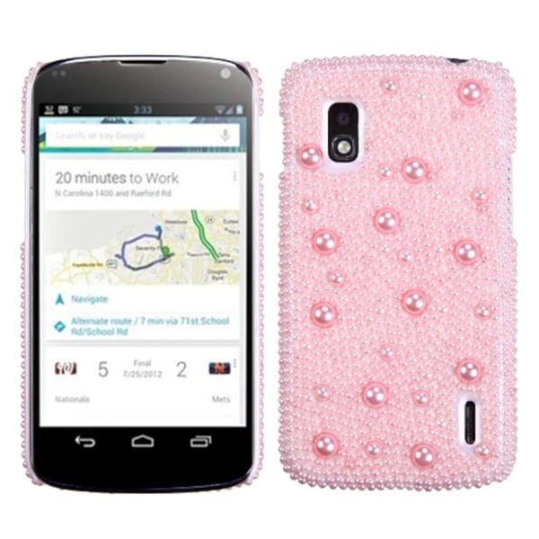 BasAcc Pink Pearl Diamante Case for LG E960 Nexus 4