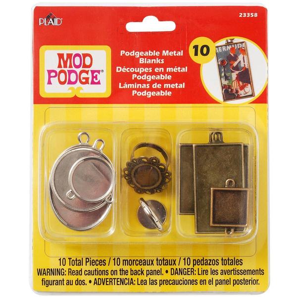 Mod Podgeable Metal Blanks 10/Pkg - 