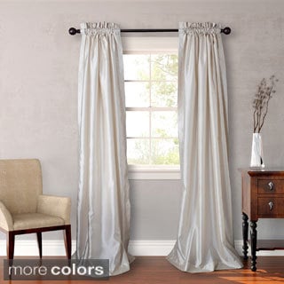 (>_<)  Heritage Landing 84-Inch Faux Silk Lined Drape Pair